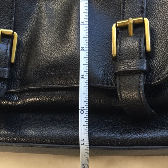 Fossil black zip shoulder bag - Picture 11 of 15